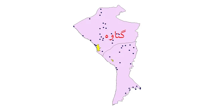 دانلود نقشه شیپ فایل (GIS) تقسیمات سیاسی شهرستان گناوه سال 1400