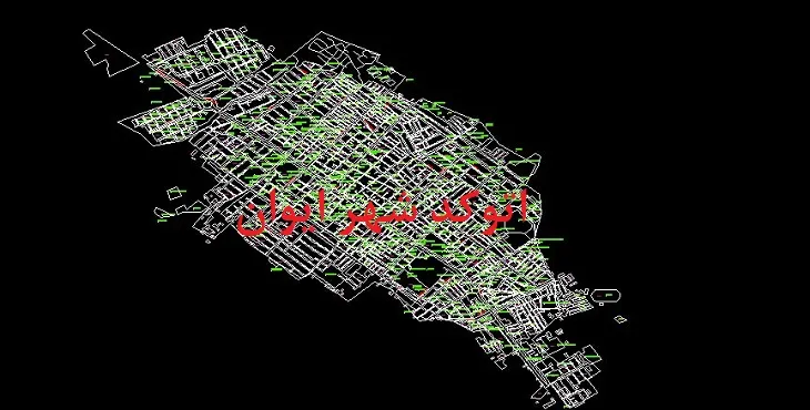 دانلود نقشه اتوکد شهر ایوان