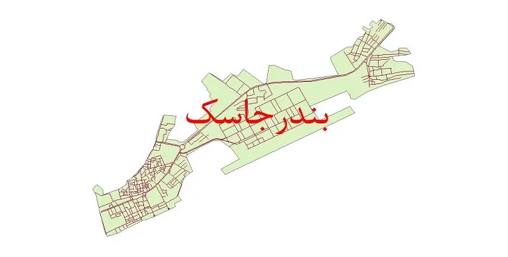 دانلود نقشه شیپ فایل شبکه معابر شهر بندر جاسک