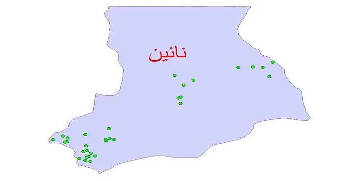 دانلود نقشه شیپ فایل کیفیت آب چاه های شهرستان نائین