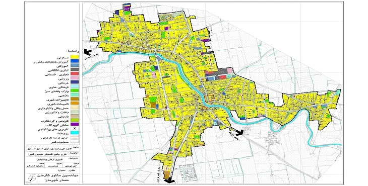 دانلود نقشه کاربری اراضی شهر سیمین شهر | وضع موجود+پیشنهادی