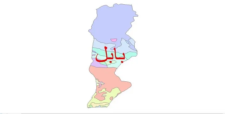 نقشه شیپ فایل (GIS) زمین‌ شناسی شهرستان بابل