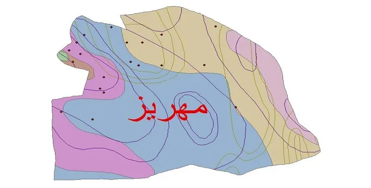 نقشه شیپ‌ فایل اقلیم‌شناسی شهرستان مهریز + 7 لایه اقلیمی