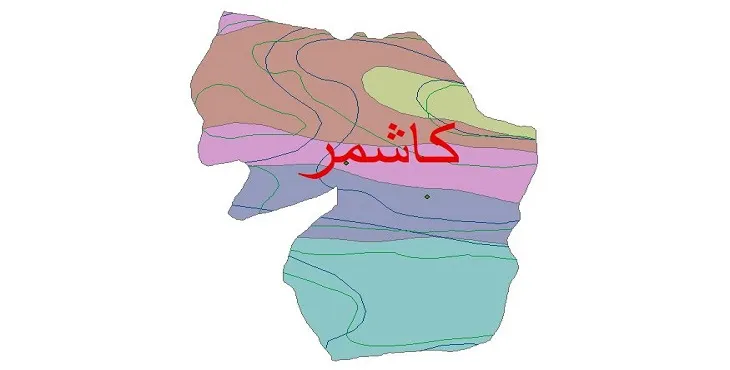 نقشه شیپ‌ فایل اقلیم‌شناسی شهرستان کاشمر + 7 لایه اقلیمی