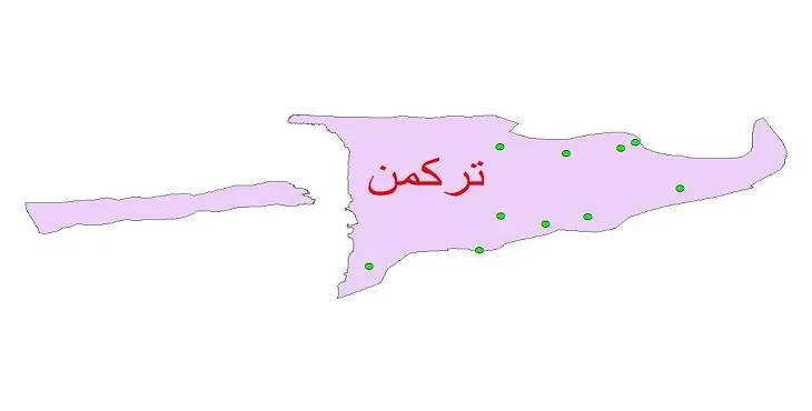 دانلود نقشه شیپ فایل کیفیت آب چاه های شهرستان ترکمن