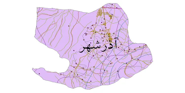 دانلود نقشه های شیپ فایل شهرستان آذرشهر + کاملترین لایه GIS