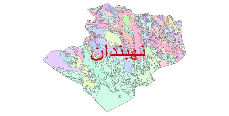 نقشه شیپ فایل (GIS) زمین‌ شناسی شهرستان نهبندان