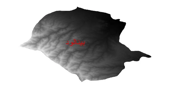 دانلود نقشه دم (DEM) شهرستان بینالود | دقت 30 متر