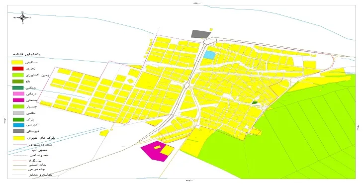 جدیدترین نقشه شهر فرخی | قابل چاپ + کیفیت بالا