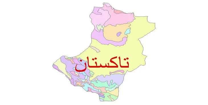 نقشه شیپ فایل (GIS) زمین‌ شناسی شهرستان تاکستان