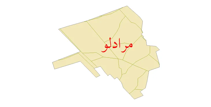 دانلود نقشه شیپ فایل شبکه معابر شهر مرادلو