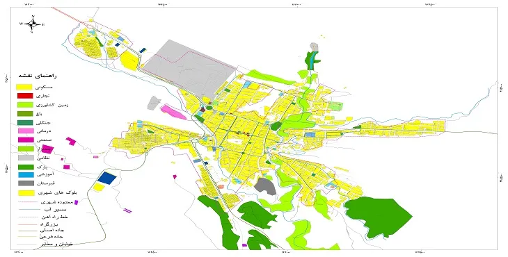 نقشه شیپ فایل (GIS) شهر آبدانان 1404 + عکس با کیفیت