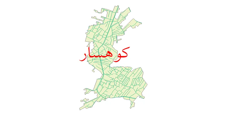 دانلود نقشه شیپ فایل شبکه معابر شهر کوهسار