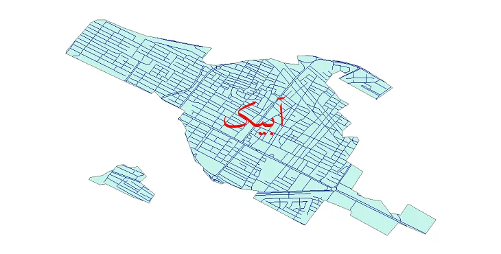 دانلود نقشه شیپ فایل شبکه معابر شهر آبیک