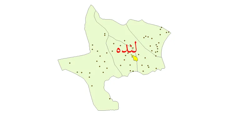 دانلود نقشه شیپ فایل (GIS) تقسیمات سیاسی شهرستان لنده سال 1400