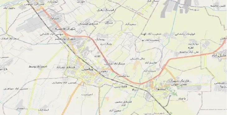 دانلود نقشه شهر ورامین + pdf با کیفیت بالا