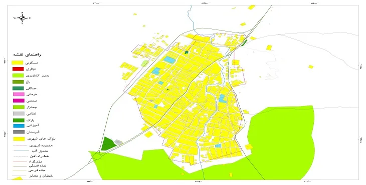 جدیدترین نقشه شهر دبیران | قابل چاپ + کیفیت بالا