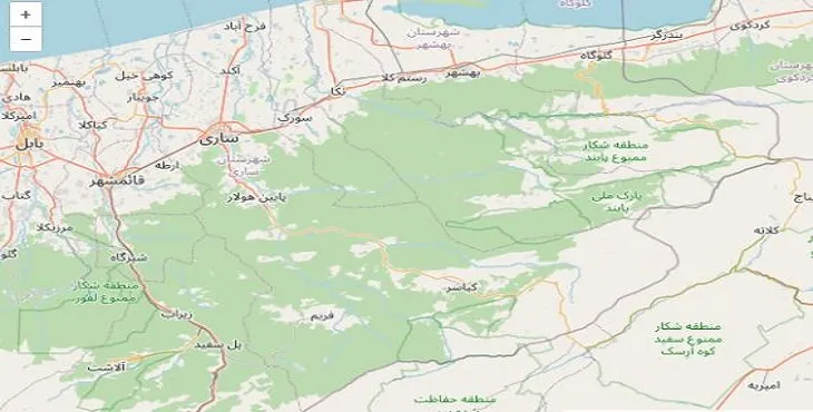 دانلود نقشه شهرستان ساری + pdf با کیفیت بالا