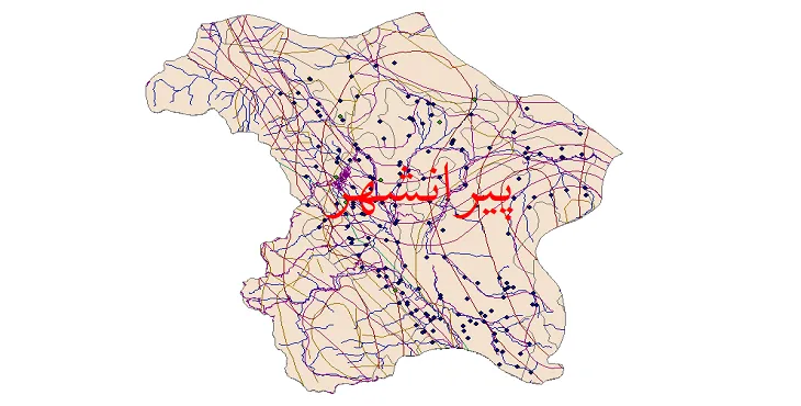 دانلود نقشه های شیپ فایل شهرستان پیرانشهر + کاملترین لایه GIS