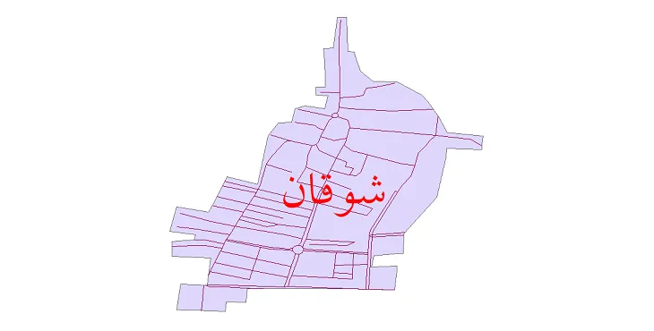دانلود نقشه شیپ فایل شبکه معابر شهر شوقان