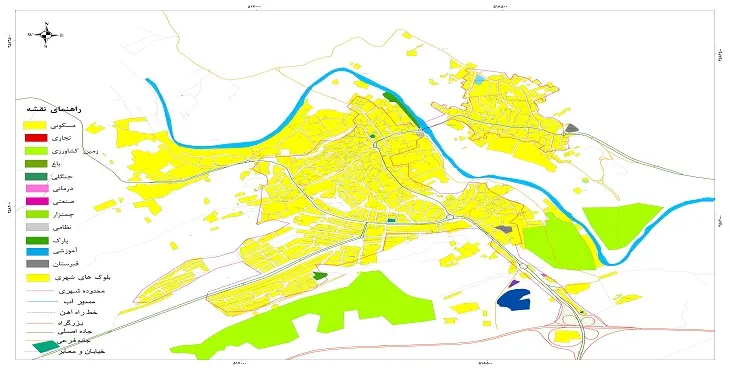 جدیدترین نقشه شهر باغ بهادران | قابل چاپ + کیفیت بالا