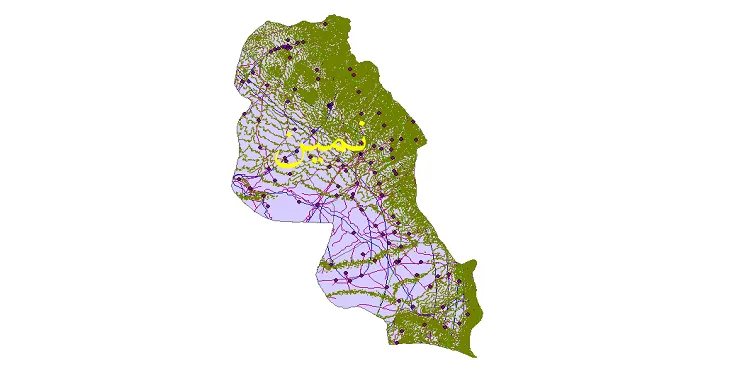 دانلود نقشه های شیپ فایل شهرستان نمین + کاملترین لایه GIS