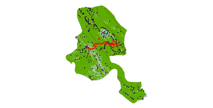 دانلود نقشه های شیپ فایل شهرستان بهمئی + کاملترین لایه GIS