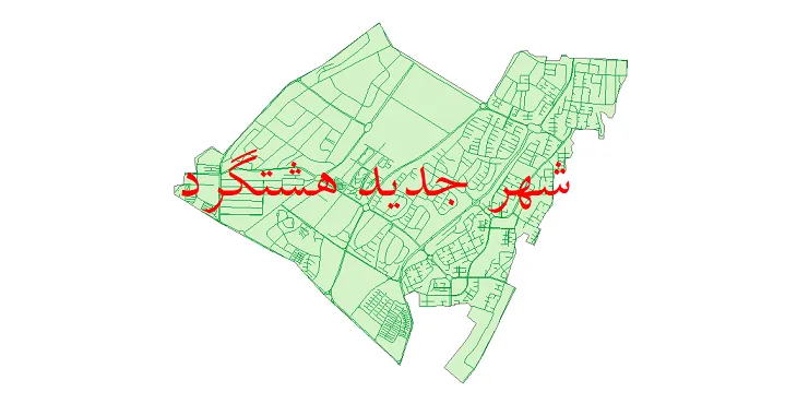 دانلود نقشه شیپ فایل شبکه معابر شهر جدید هشتگرد