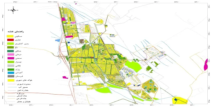 نقشه شیپ فایل (GIS) شهر شاهین شهر 1404 + عکس با کیفیت