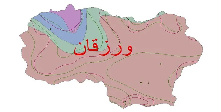 نقشه شیپ‌ فایل اقلیم‌شناسی شهرستان ورزقان + 7 لایه اقلیمی