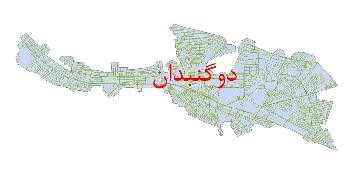 دانلود نقشه شیپ فایل شبکه معابر شهر دوگنبدان