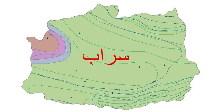 نقشه شیپ‌ فایل اقلیم‌شناسی شهرستان سراب + 7 لایه اقلیمی