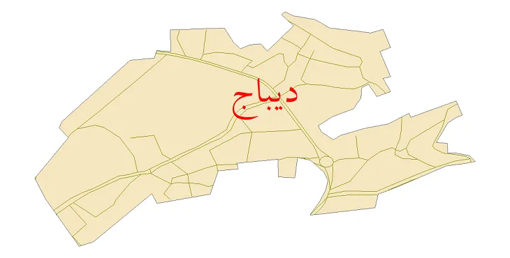 دانلود نقشه شیپ فایل شبکه معابر شهر دیباج
