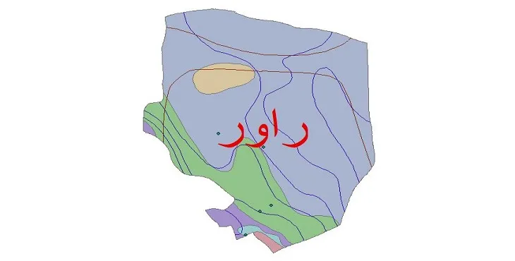 نقشه شیپ‌ فایل اقلیم‌شناسی شهرستان راور + 7 لایه اقلیمی