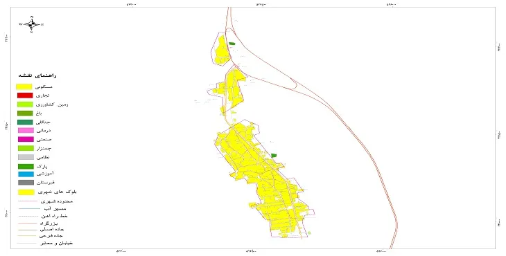 نقشه شیپ فایل (GIS) شهر آباد بوشهر 1404 + عکس با کیفیت