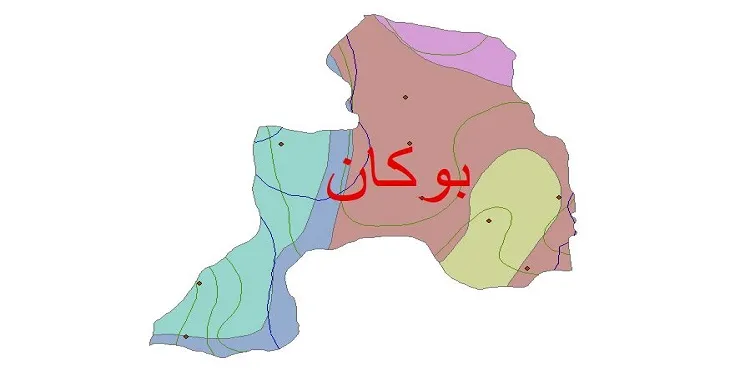 نقشه شیپ‌ فایل اقلیم‌شناسی شهرستان بوکان + 7 لایه اقلیمی