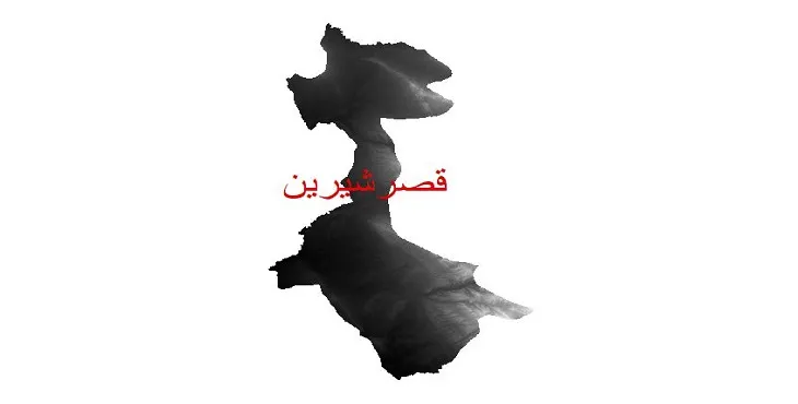 دانلود نقشه دم (DEM) شهرستان قصرشیرین | دقت 30 متر
