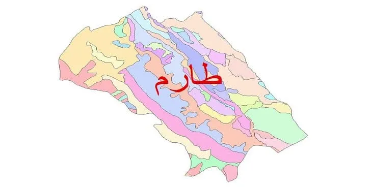 نقشه شیپ فایل (GIS) زمین‌ شناسی شهرستان طارم