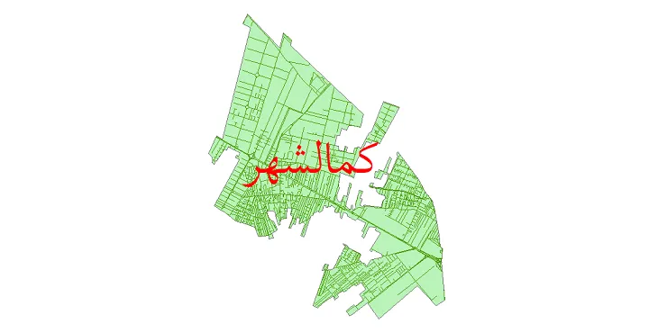 دانلود نقشه شیپ فایل شبکه معابر شهر کمالشهر