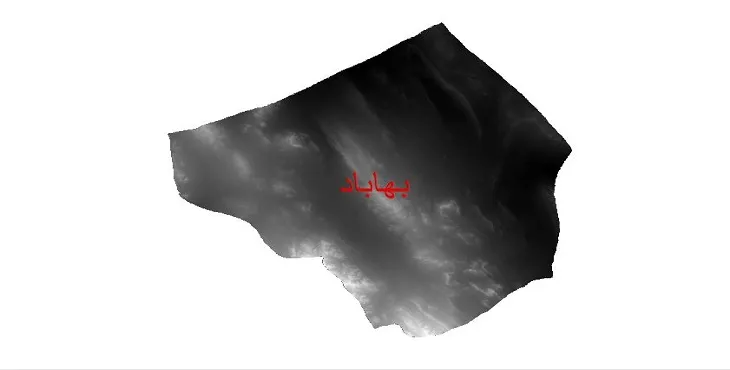 دانلود نقشه دم (DEM) شهرستان بهاباد | دقت 30 متر