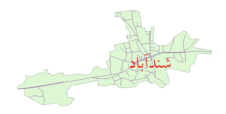 دانلود نقشه شیپ فایل شبکه معابر شهر شندآباد