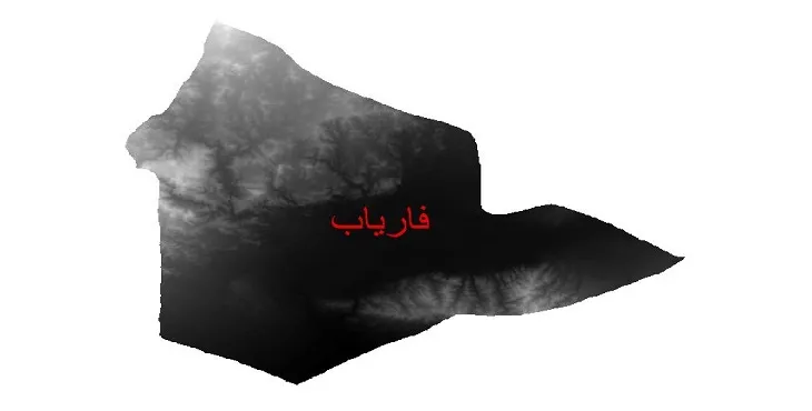 دانلود نقشه دم (DEM) شهرستان فاریاب | دقت 30 متر