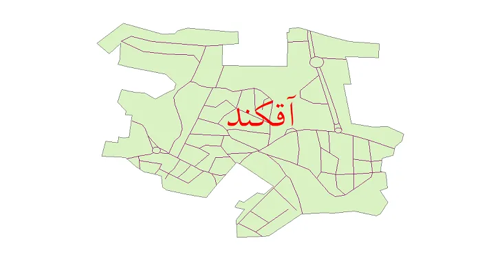 دانلود نقشه شیپ فایل شبکه معابر شهر آقکند