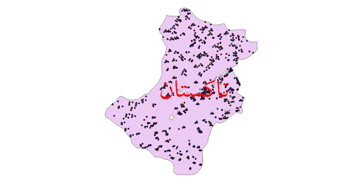 دانلود نقشه شیپ فایل جمعیت نقاط شهری و روستایی شهرستان تاکستان از سال 1335 تا 1395