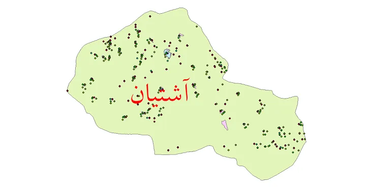 دانلود نقشه شیپ فایل جمعیت نقاط شهری و روستایی شهرستان آشتیان از سال 1335 تا 1395