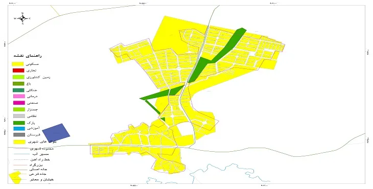 نقشه شیپ فایل (GIS) شهر فراغی 1404 + عکس با کیفیت