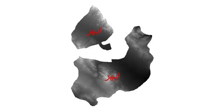 دانلود نقشه دم (DEM) شهرستان ابهر | دقت 30 متر