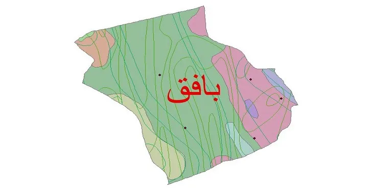 نقشه شیپ‌ فایل اقلیم‌شناسی شهرستان بافق + 7 لایه اقلیمی