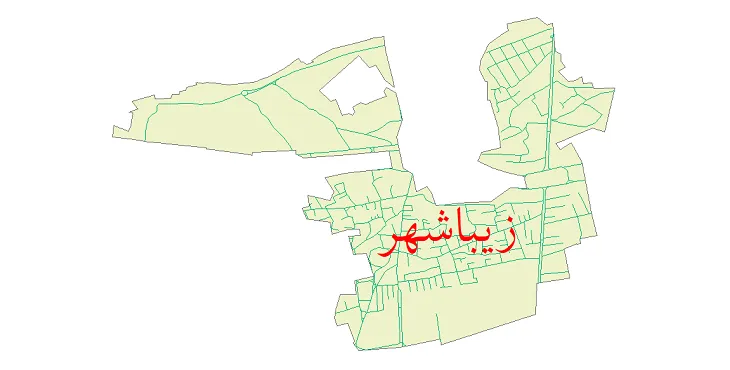 دانلود نقشه شیپ فایل شبکه معابر شهر زیباشهر