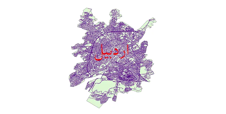دانلود نقشه شیپ فایل شبکه معابر شهر اردبیل